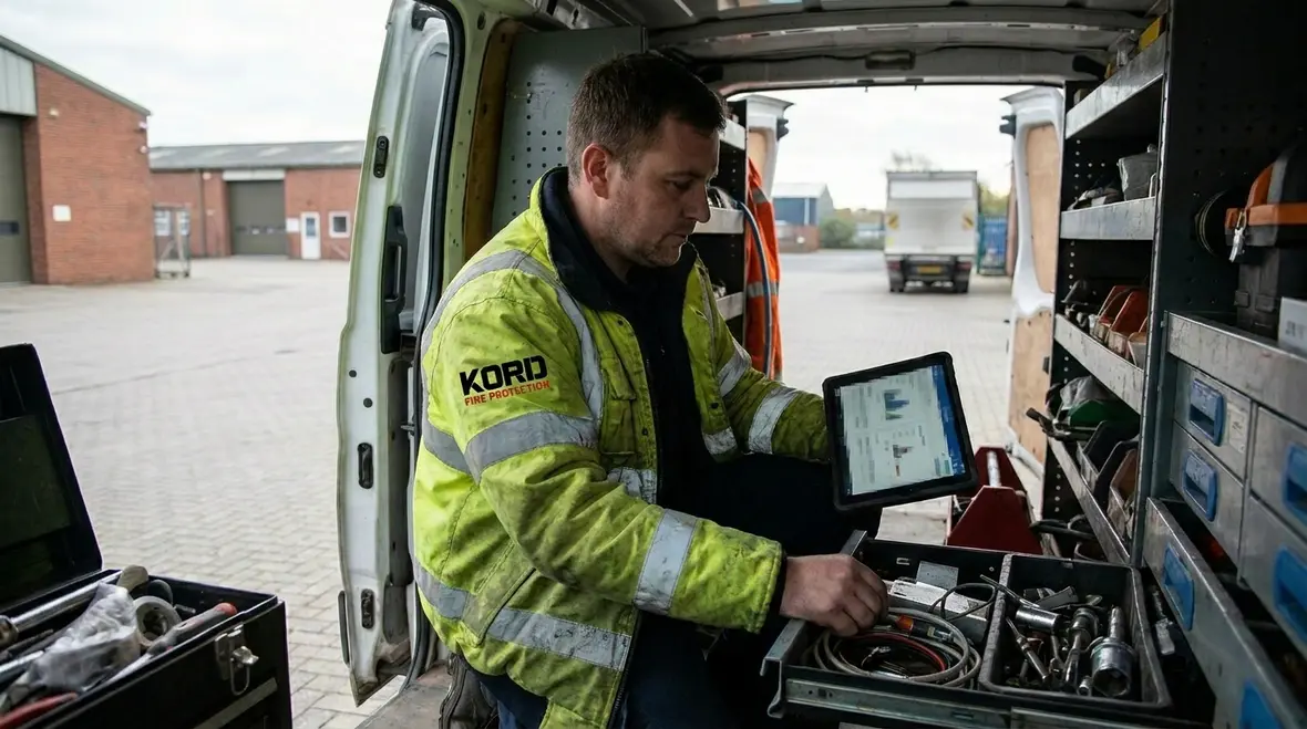Fire protection monitoring reports supporting compliance and maintenance planning