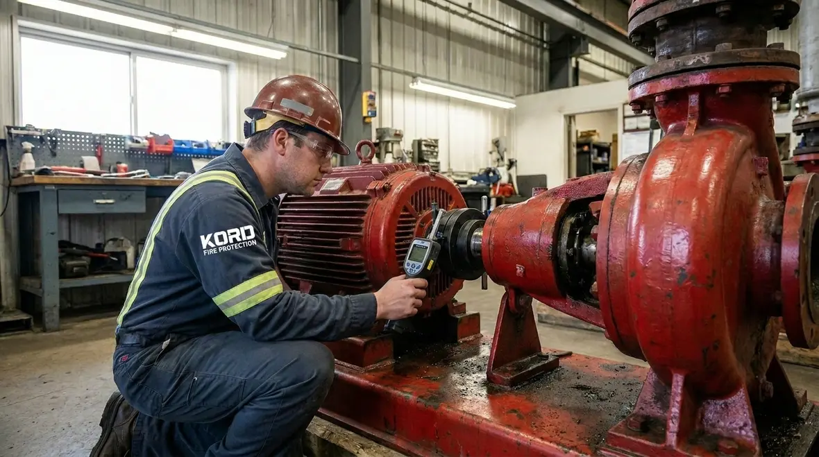 Electric fire pump motor preventive maintenance inspection