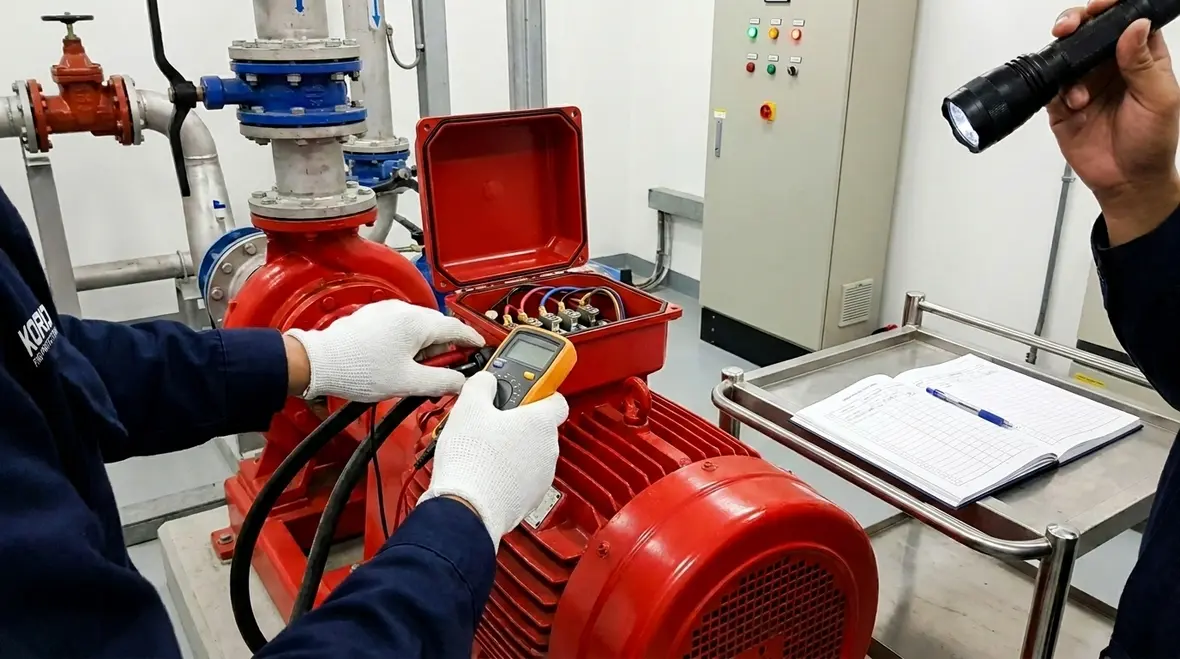 Preventive maintenance for electric fire pump motor longevity