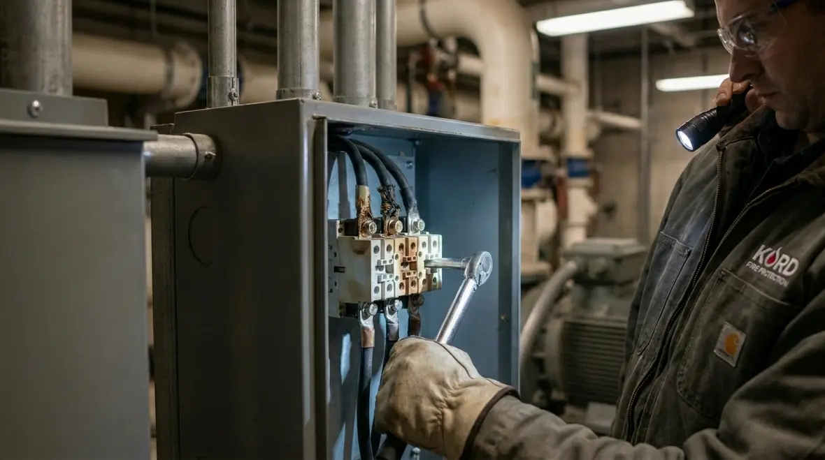 Fire pump starter troubleshooting for overload and phase faults