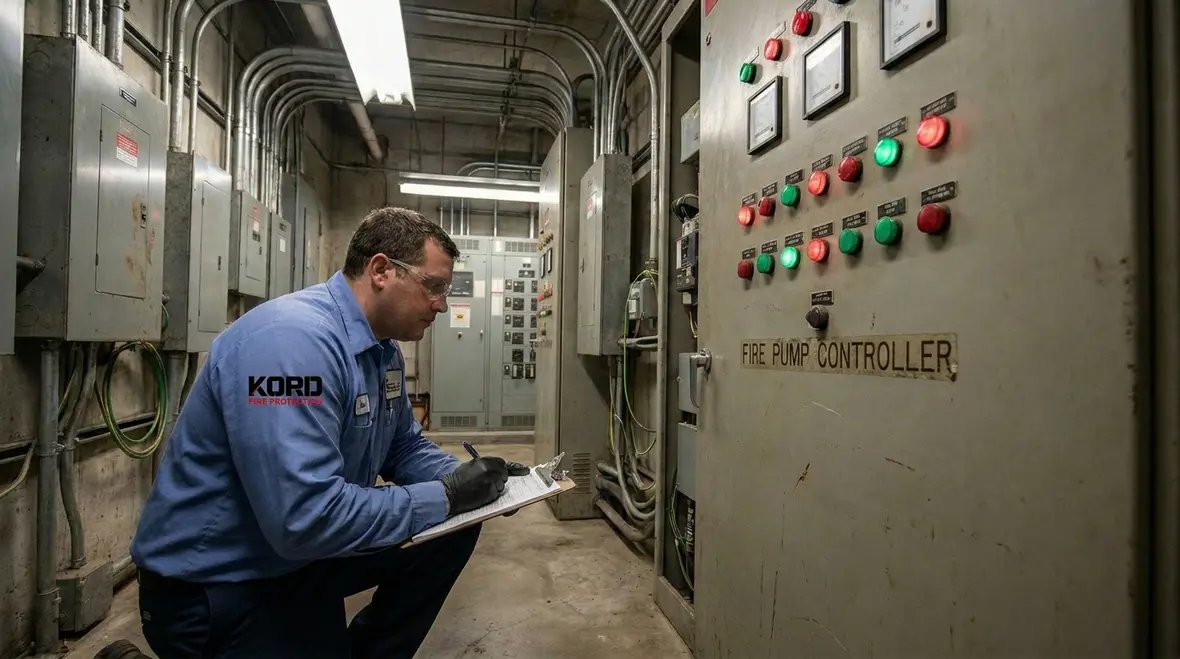Fire pump controller and electrical backup system