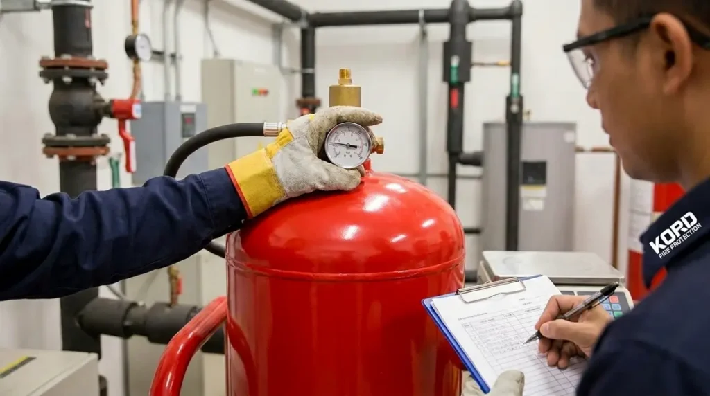 fire suppression cylinder inspection