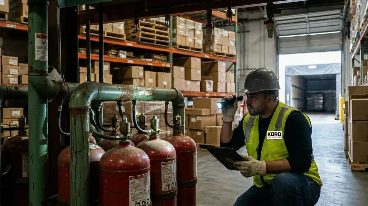 Warning signs of fire suppression impairment in a building