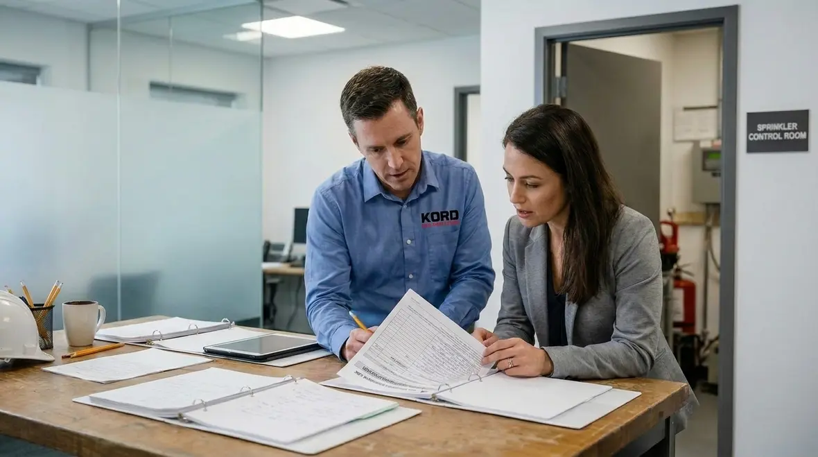 Owner checklist for resolving fire suppression system impairment and retesting