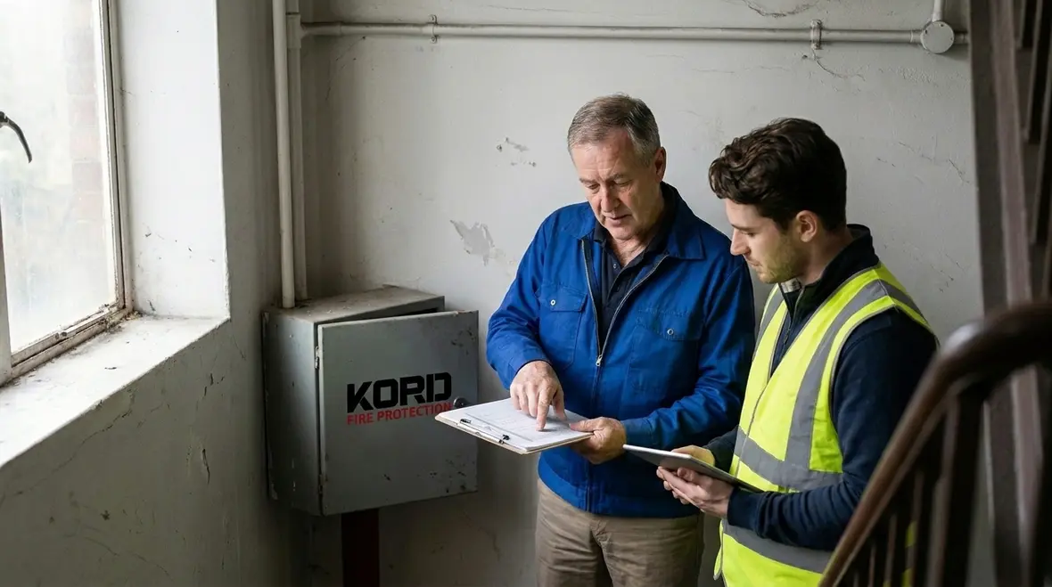 Fire suppression system inspection after construction or tenant improvements