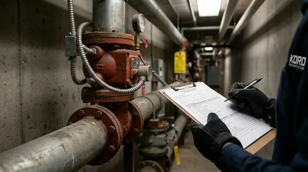 Inspection and remedial work planning for impaired fire suppression systems