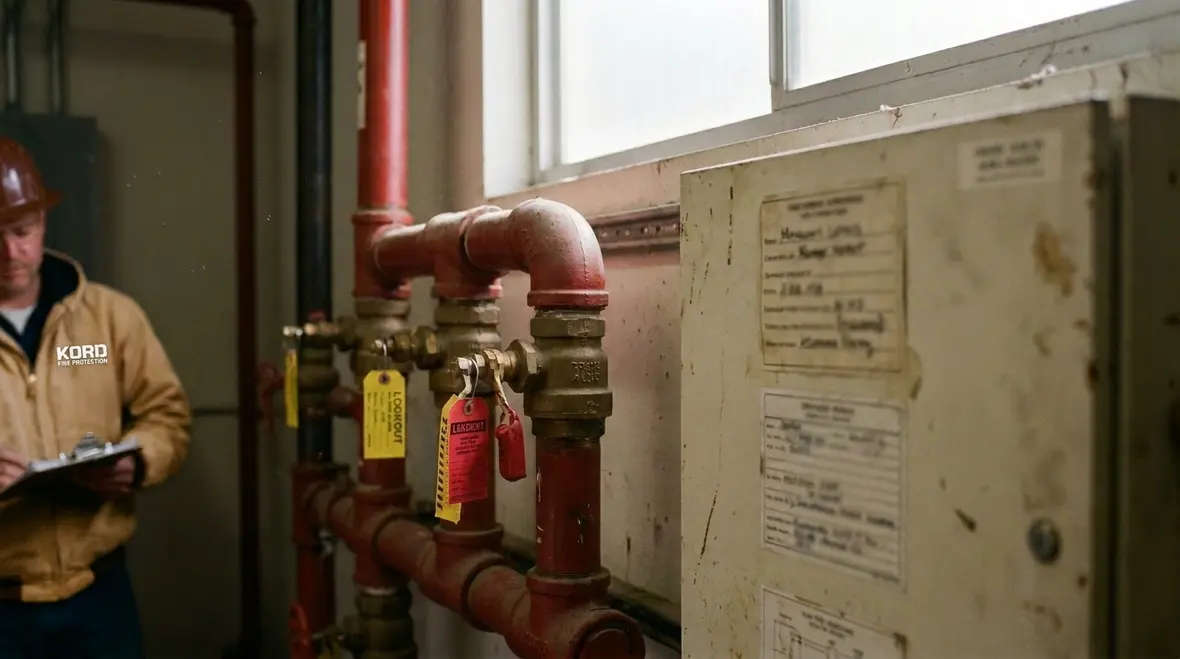 Fire suppression impairment inspection and system review