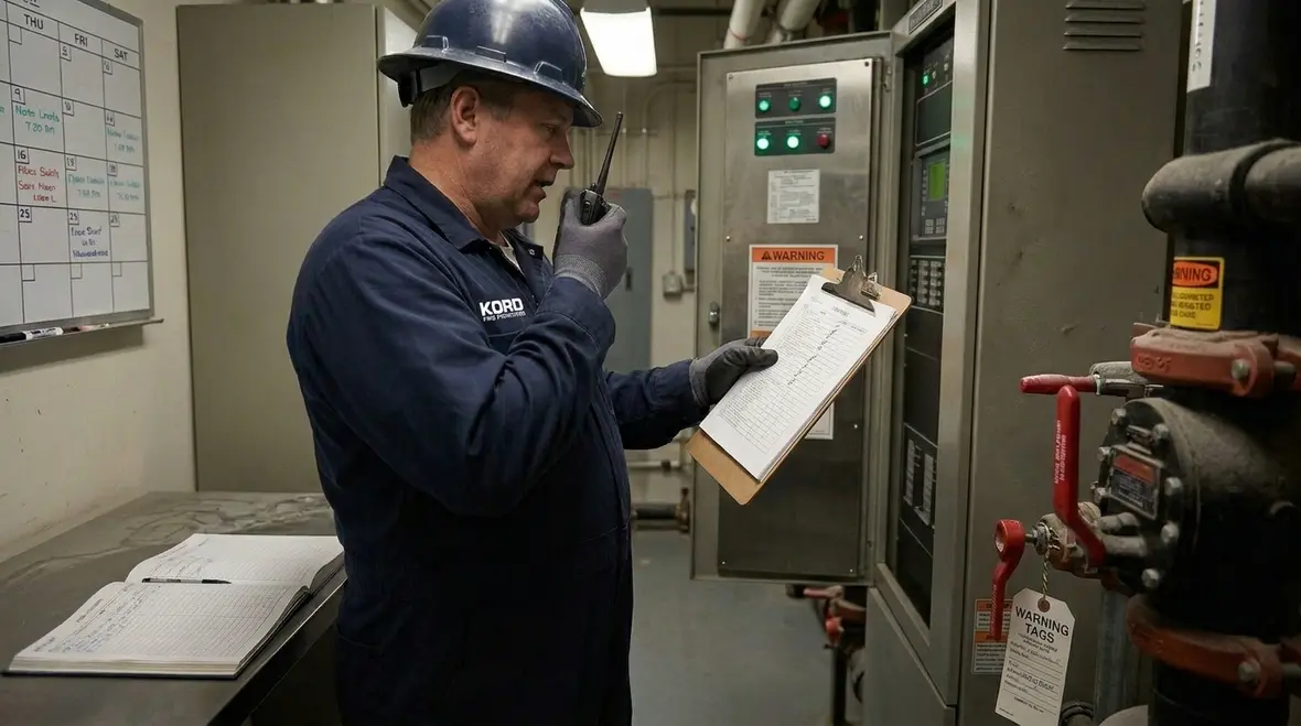 Fire suppression system components affecting discharge performance during a fire event