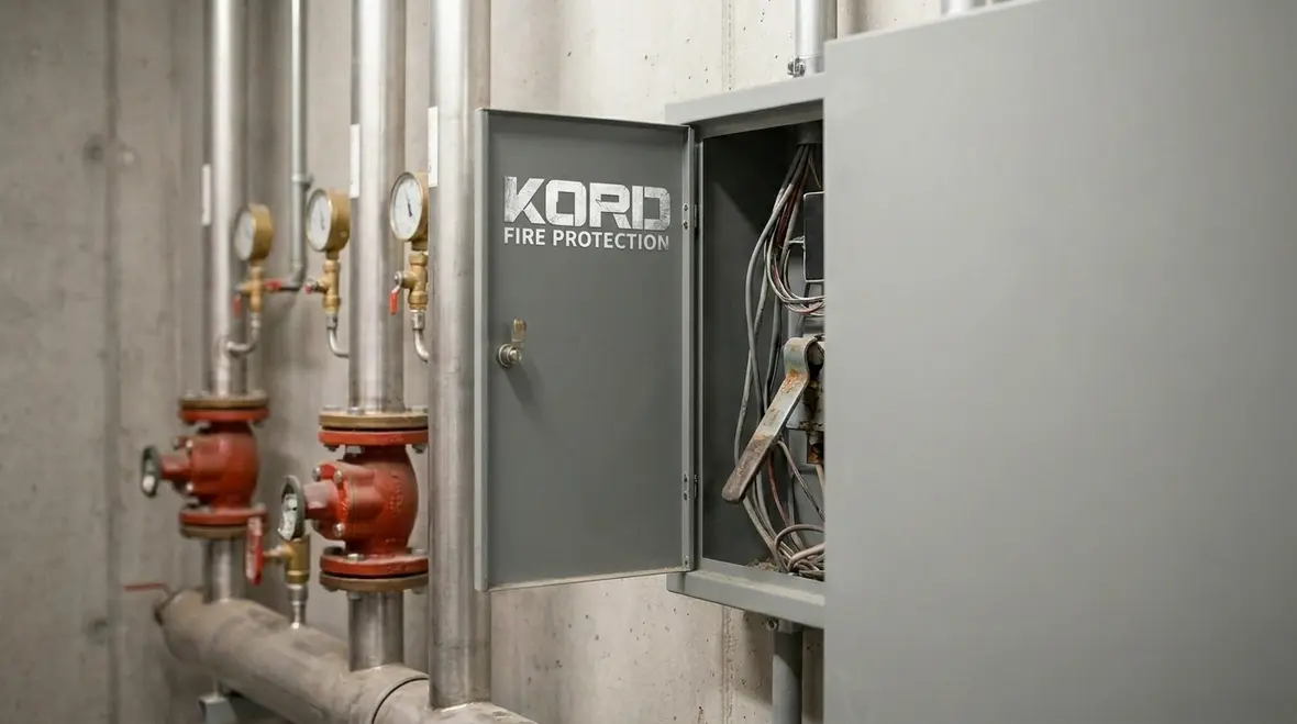 Fire suppression impairment inspection inside a building