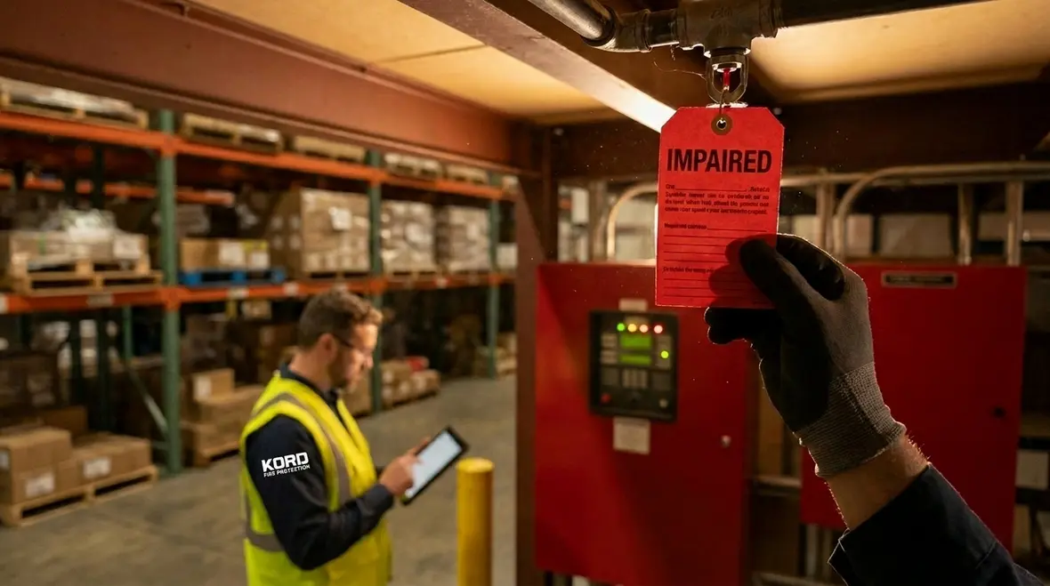 Fire suppression impairment inspection planning for commercial facilities