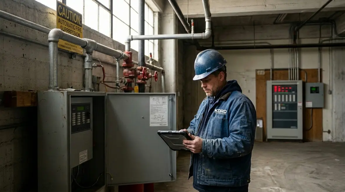Commercial monitoring and suppression system controls