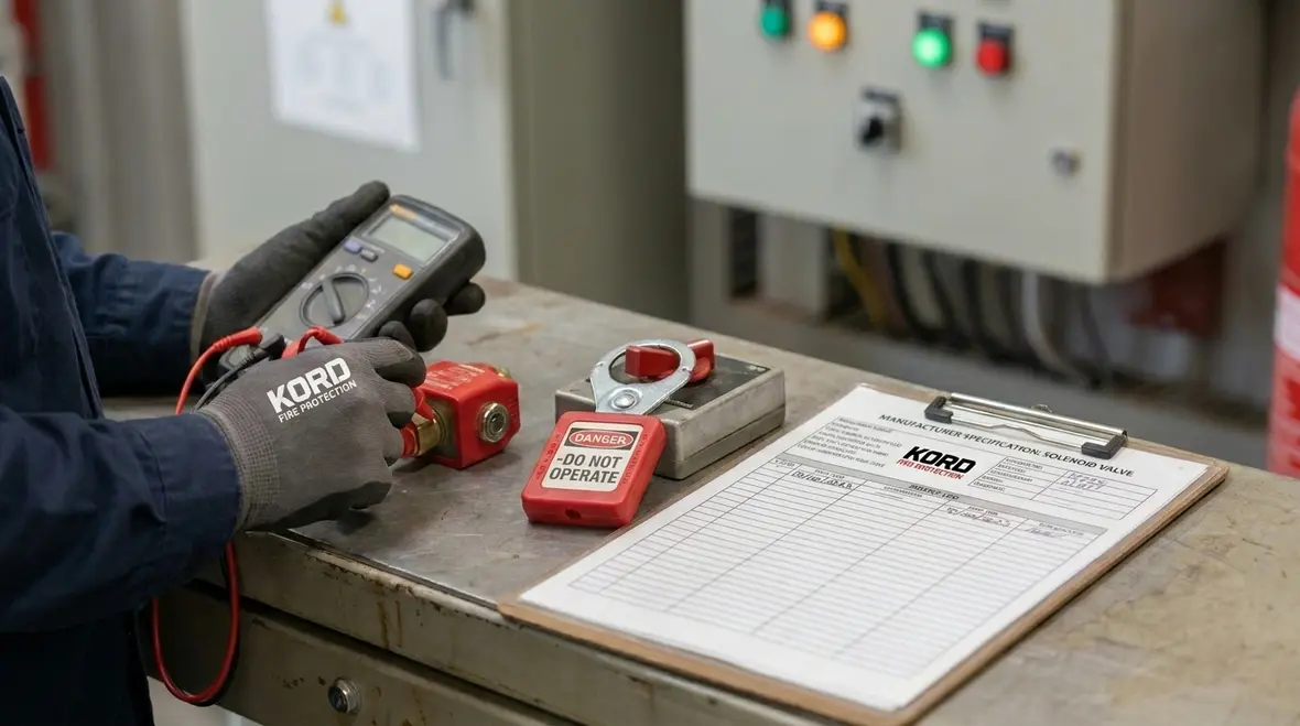 Inspection of suppression solenoid wiring and control components