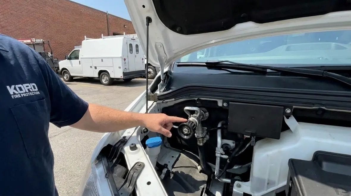 Fleet vehicle fire suppression systems for fleet managers