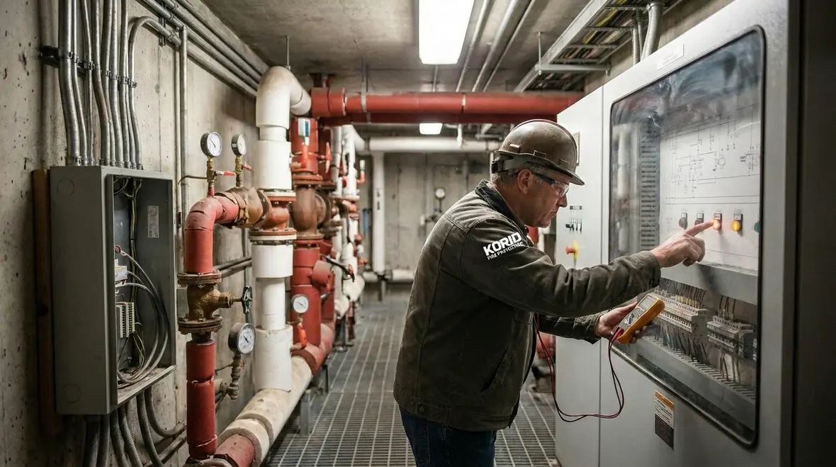Foam fire suppression inspection schedule and service testing review