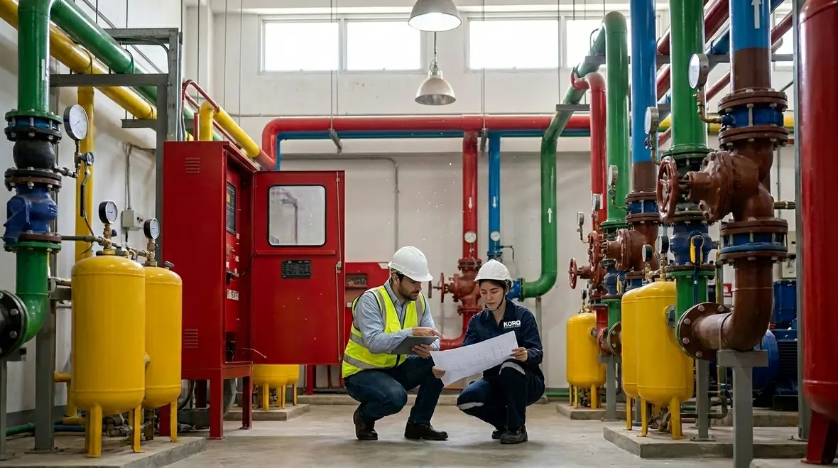 Industrial fire protection planning for foam and sprinkler system hazards