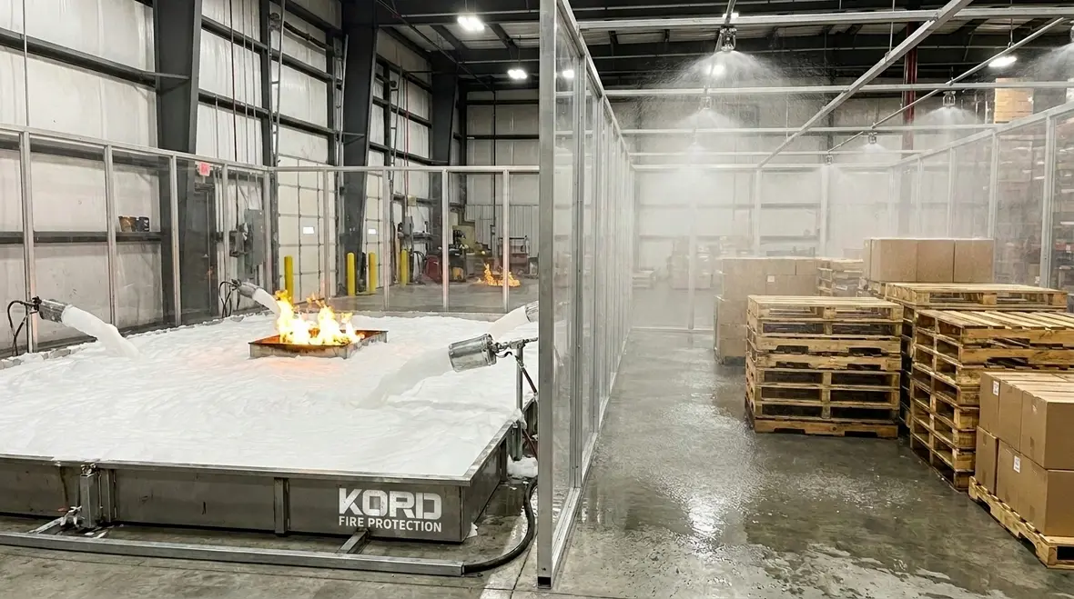 Foam fire suppression versus water sprinkler systems at an industrial facility