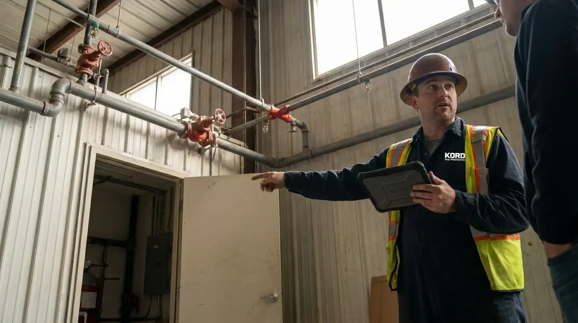 Government facility fire suppression design for archives and equipment rooms