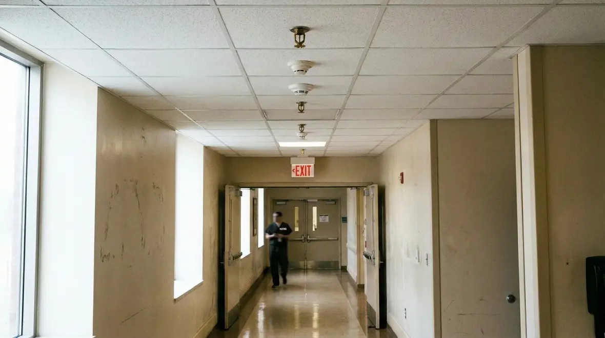 Hospital fire suppression system piping and sprinkler protection in a healthcare facility