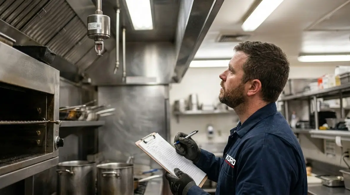 Kitchen fire suppression nozzles and hood protection system