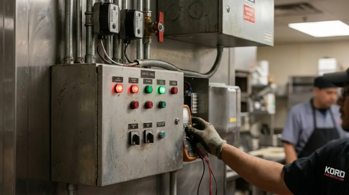 Restaurant hood suppression inspection and nozzle verification