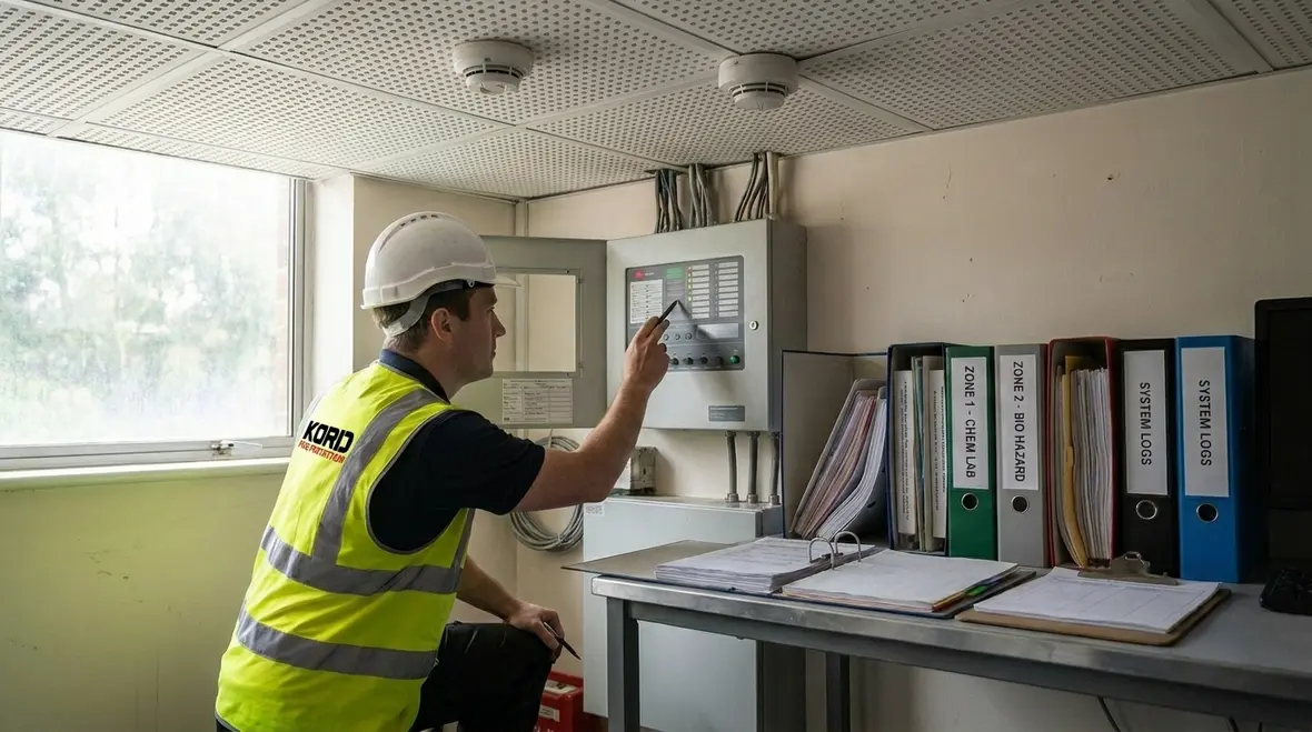 Laboratory hazard mapping and suppression layout review