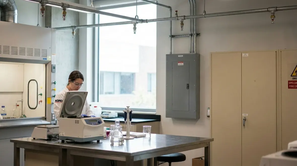 Research lab with fire suppression protection planning