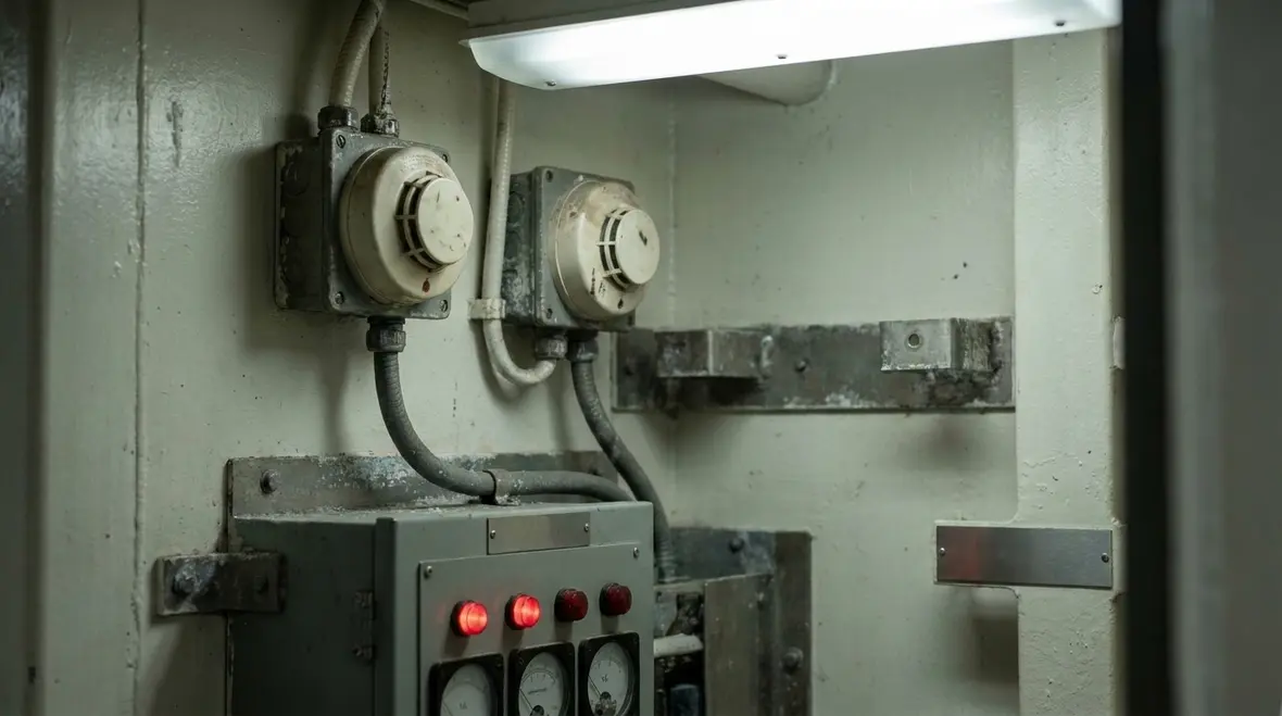 Marine fire suppression hazard protection across engine spaces and vessel compartments