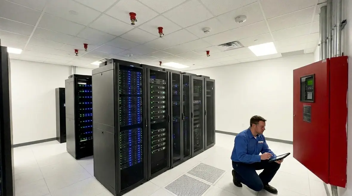 Mission critical fire suppression system protecting a high value facility