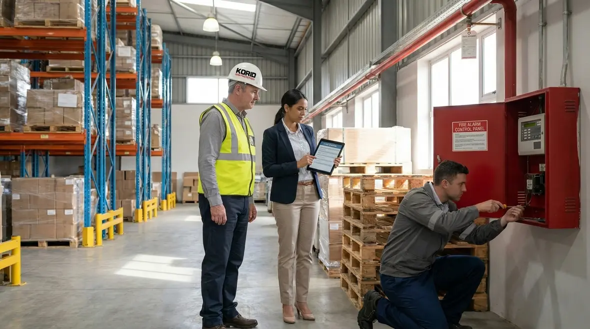 Certified fire protection equipment documentation and inspection records