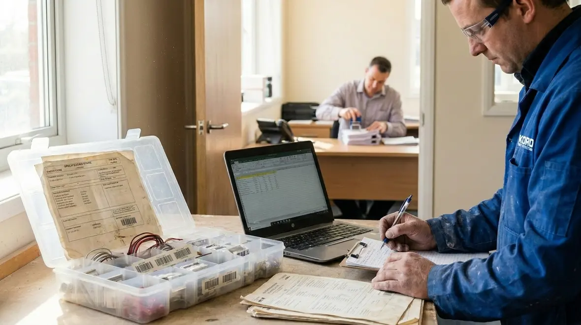 Fire protection compliance records and supply chain coordination
