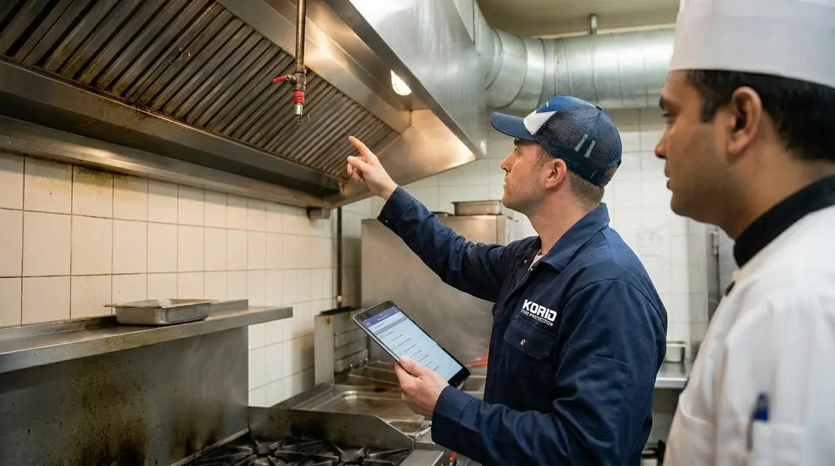 Restaurant fire suppression maintenance paperwork logs and compliance records