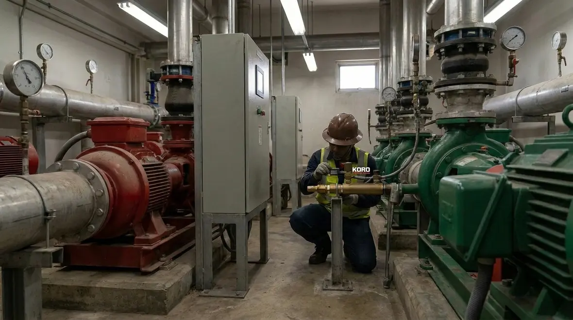 Industrial fire pump duty and standby arrangement in a high rise