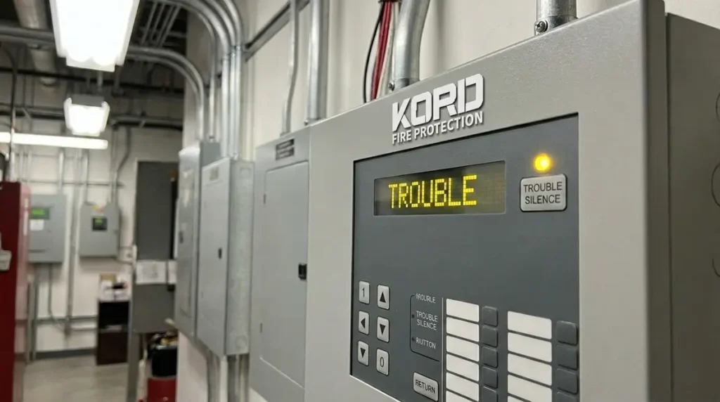 suppression panel trouble signal