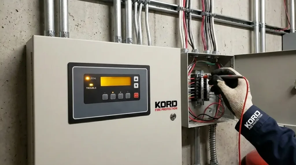suppression panel trouble signal