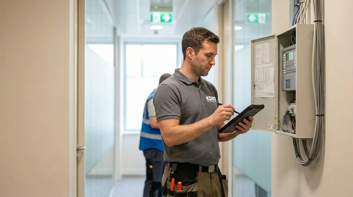 Commercial fire alarm power control panel and backup equipment