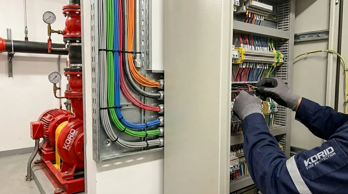 Commercial fire standpipe pump wiring reliability