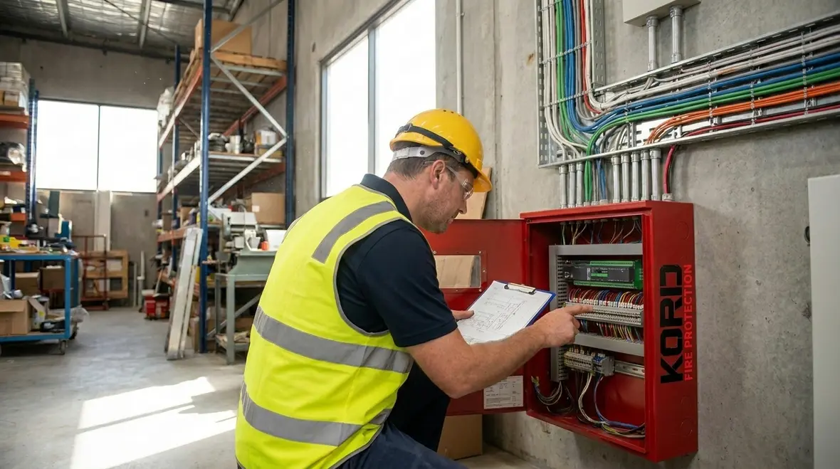 Commercial fire suppression wiring layout planning in a facility ceiling space
