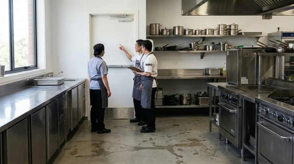 Commercial kitchen suppression system inspection and detection upgrade