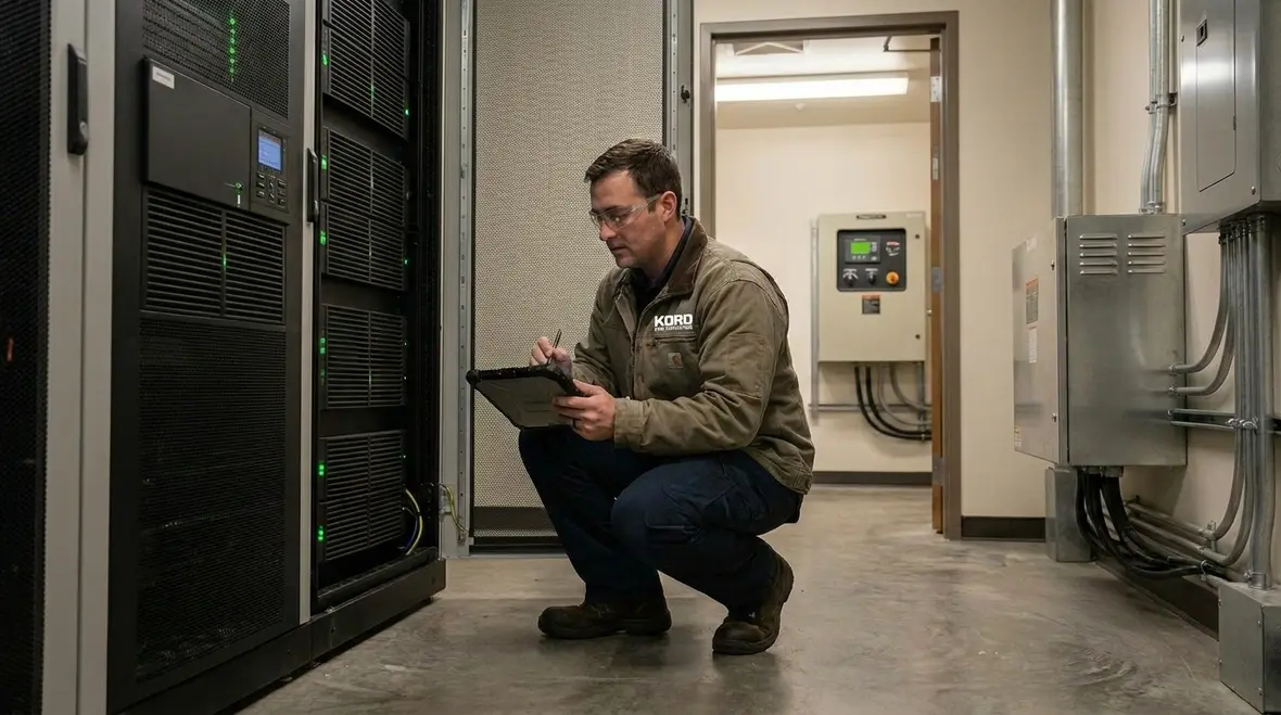 UPS systems and redundant electrical support inside a modern data center