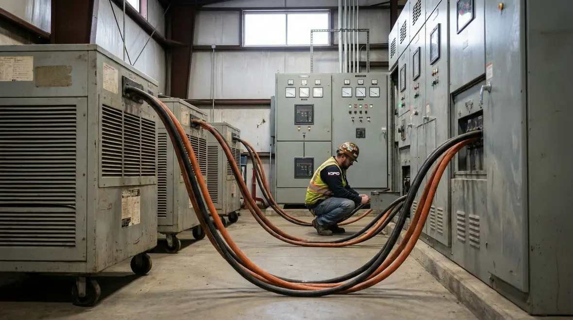 Transfer switch and backup power testing in a commercial building