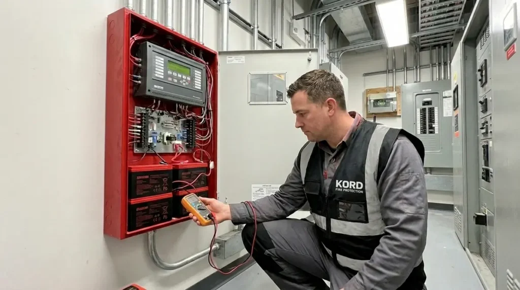 Emergency fire alarm power supply