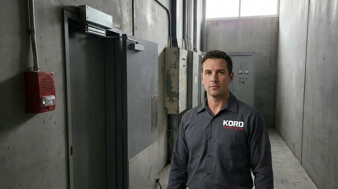 High risk facility area with modernized fire protection coverage and power components
