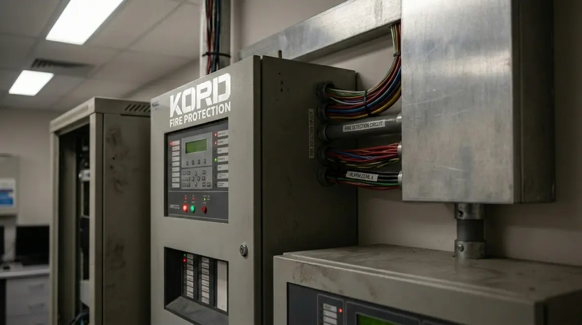Fire system fail safe design cable pathways and protected routing
