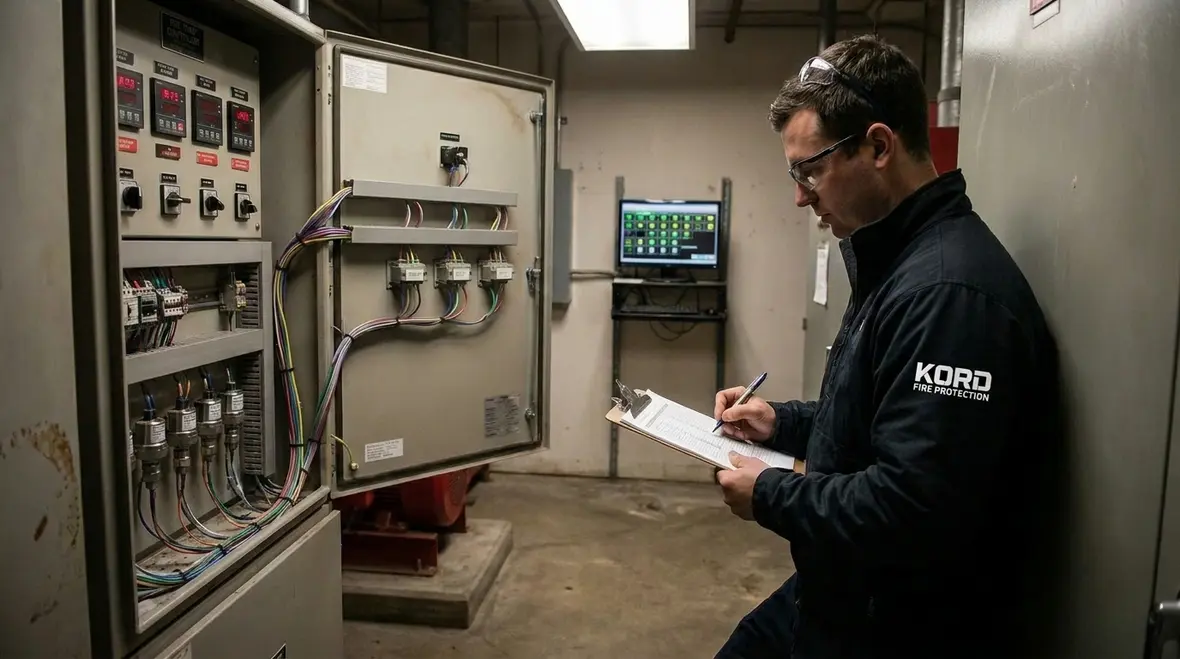 Pressure feedback testing for fire pump controller performance