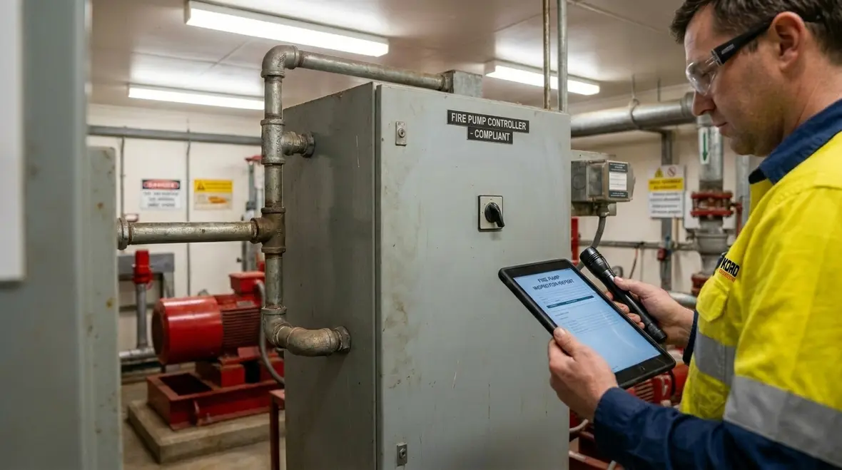 Fire pump motor protection troubleshooting and sensor signal testing