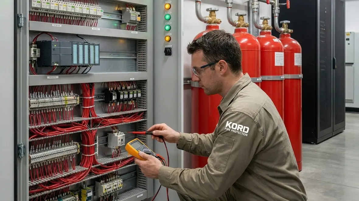 Fire safety system electrical integration for advanced suppression