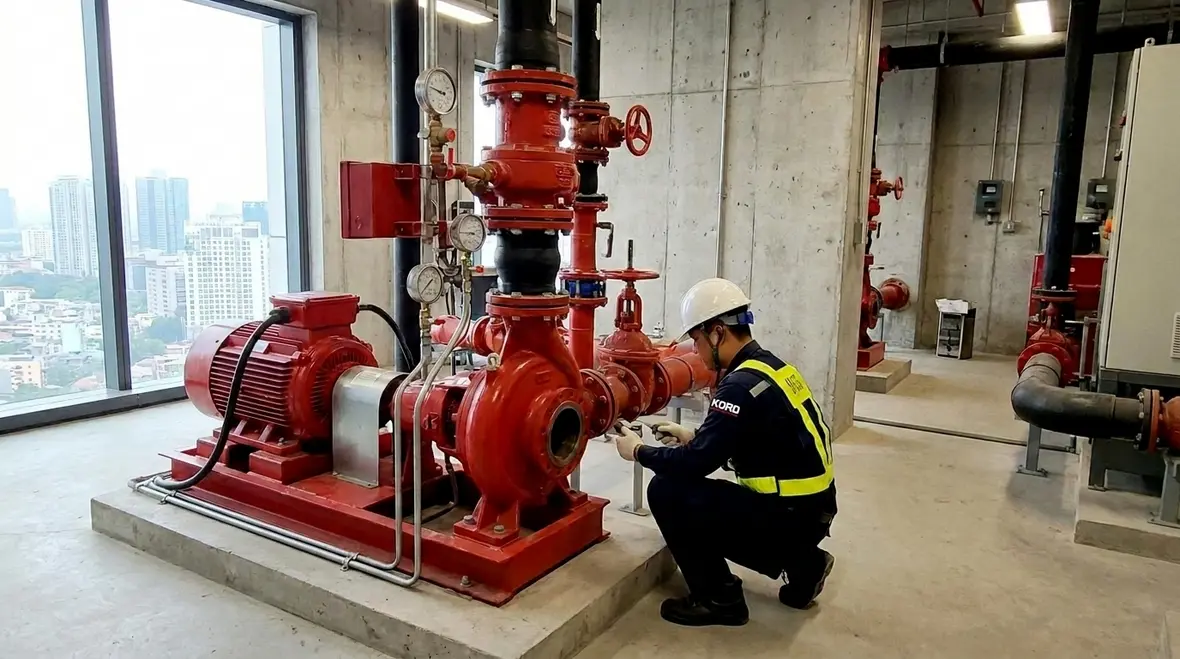 Fire suppression system pump maintenance for high rises