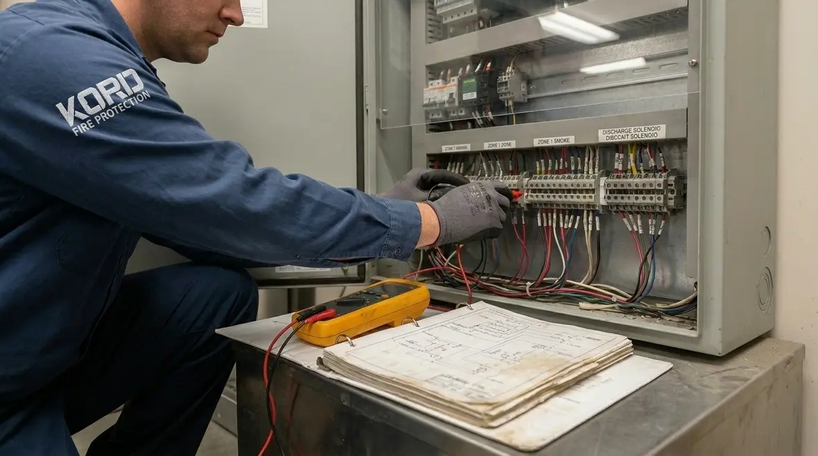 Grounding and segregation practices for fire suppression control wiring
