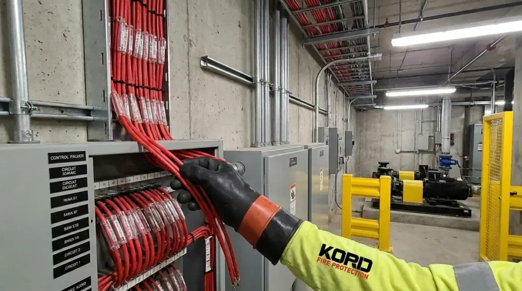 Fire suppression system wiring safety