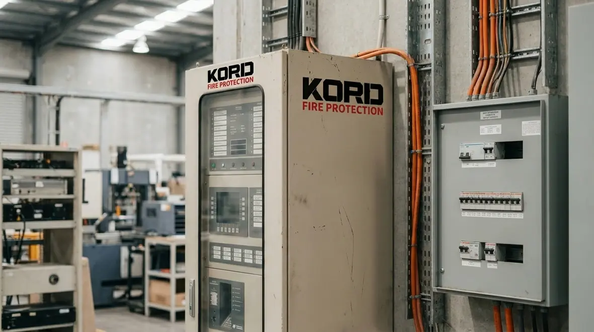 Industrial fire protection electrical integration wiring and planning in a facility